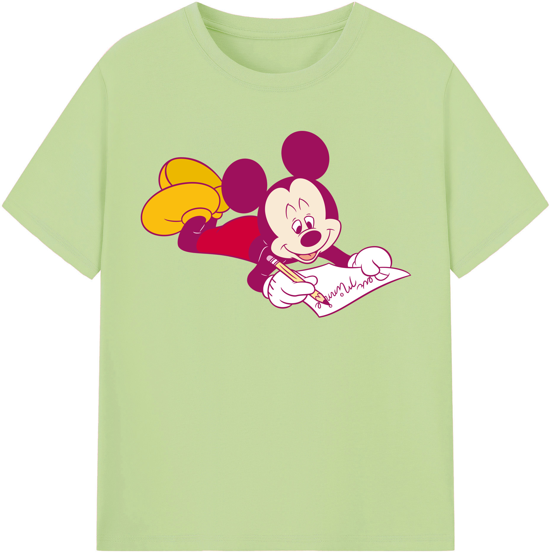 （画像用） ミッキーマウス Mickey Mouse 綿100％半袖Tシャツ（フロントプリント）